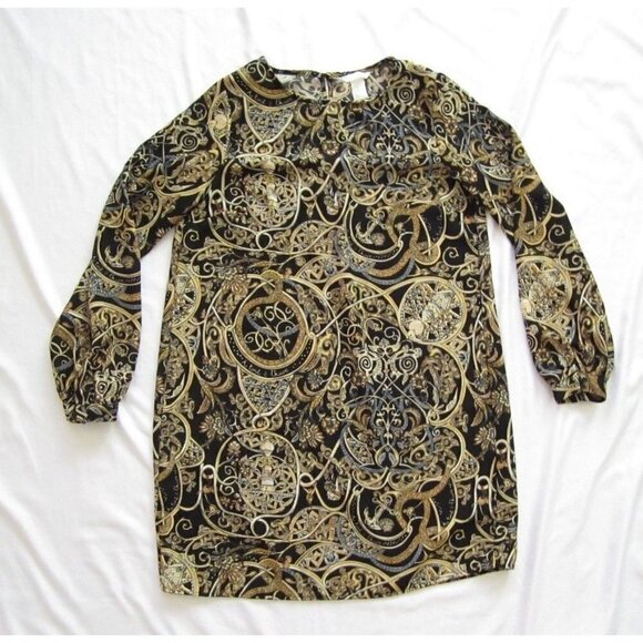 Women's H&M Polyester Crew Neck Long Sleeve Blouse Size 8 - Picture 1 of 9